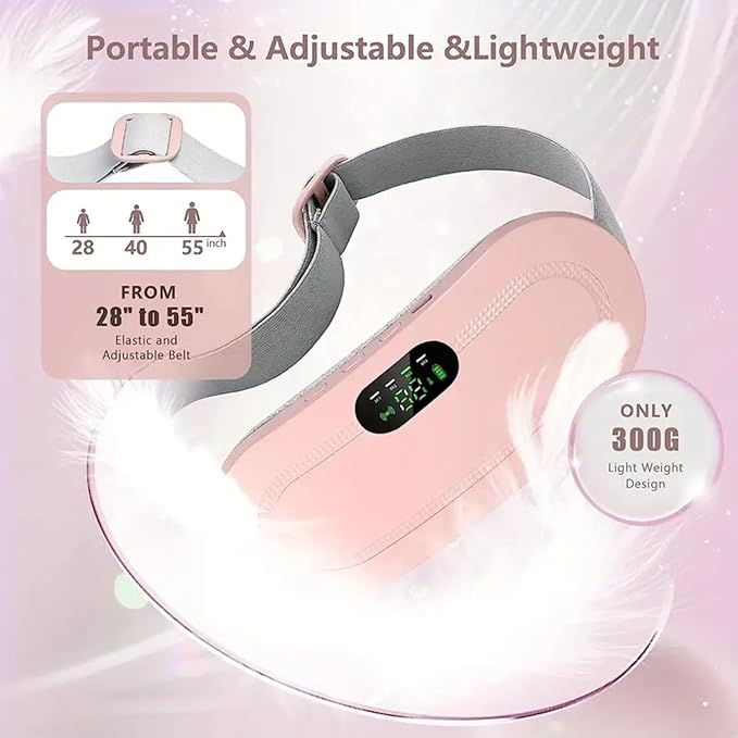 Period Pain Relief Heating Belt | Rechargeable Electric Heat Pad for Menstrual Cramps | Soft, Adjustable, Portable Design
