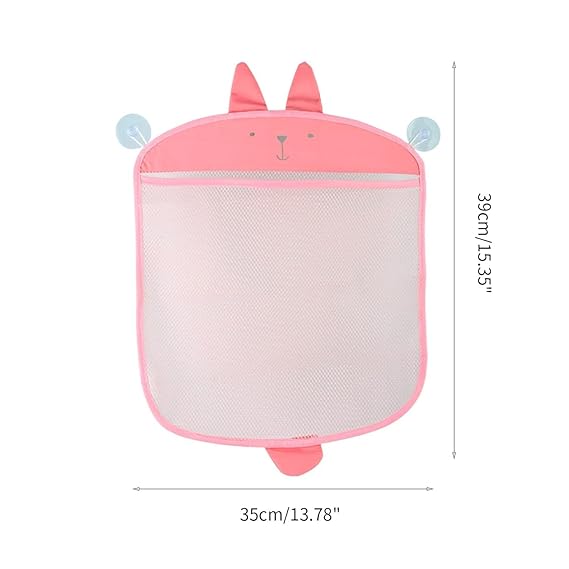 Bath Toy Quick Dry Hanging Net Bathtub Storage with 2 Suction Cups Quick Drying Toy Holder