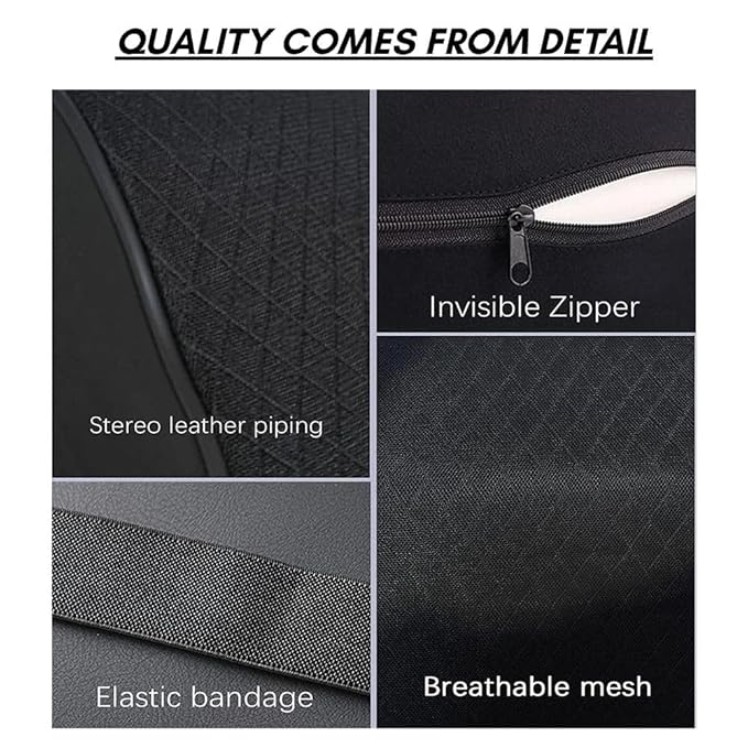 Neck Rest Cushion for Car & Chair – Memory Foam Headrest Support Pillow for Office, Back Support, and Travel – Ergonomic Comfort for Neck and Spine – Black