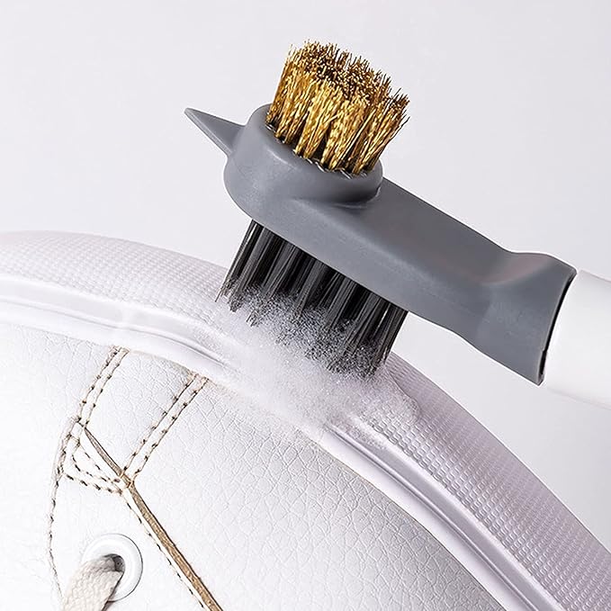 3-in-1 Shoe Scrubber – Long Handle, Hard Bristles for Sneakers, Boots, Suede – Unisex