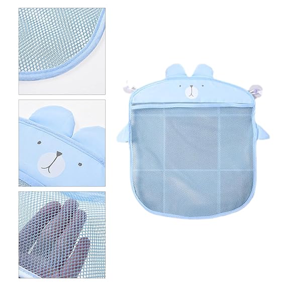Bath Toy Quick Dry Hanging Net Bathtub Storage with 2 Suction Cups Quick Drying Toy Holder