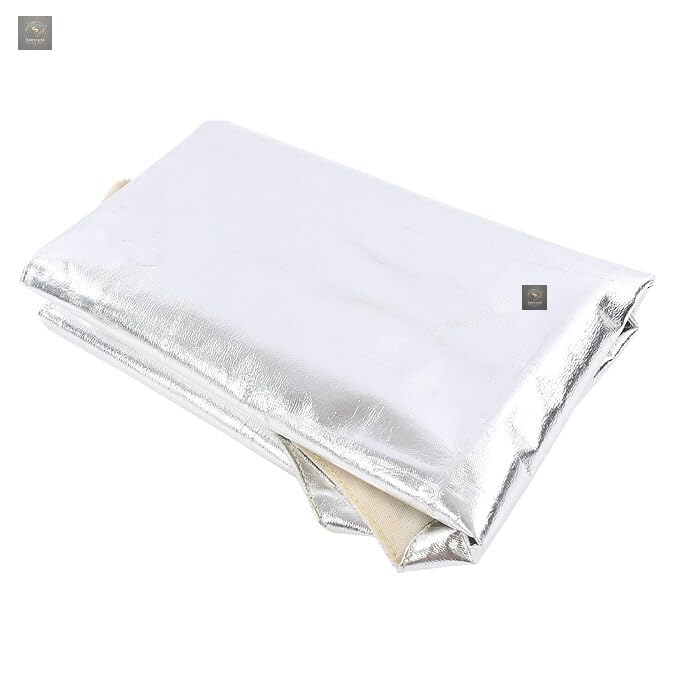 SHYAM DYNAMIC GROUP Heat Resistant Apron, 1000℃ Heat Resistant Aluminum Foil Apron High Temperature Resistant Working Apron, Lace Up Safety Work Apron for Welding Cooking BBQ