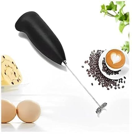 Mini Hand Blender | Battery-Operated Milk Frother & Coffee Mixer for Lattes, Cappuccinos, Protein Shakes & Whipping Cream | Portable Kitchen & Travel Foamer (Batteries Included)