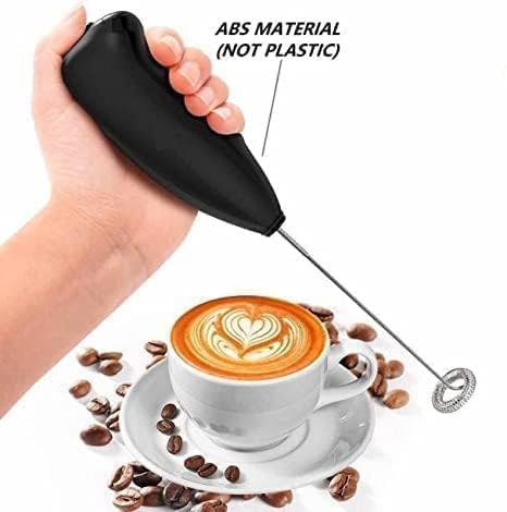 Mini Hand Blender | Battery-Operated Milk Frother & Coffee Mixer for Lattes, Cappuccinos, Protein Shakes & Whipping Cream | Portable Kitchen & Travel Foamer (Batteries Included)
