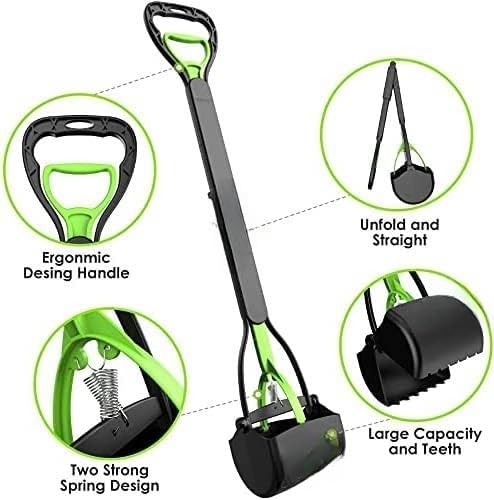 Folding Dog Poop Scooper, Pet Waste Potty Picker, Large, 24 Inches, Color May Vary