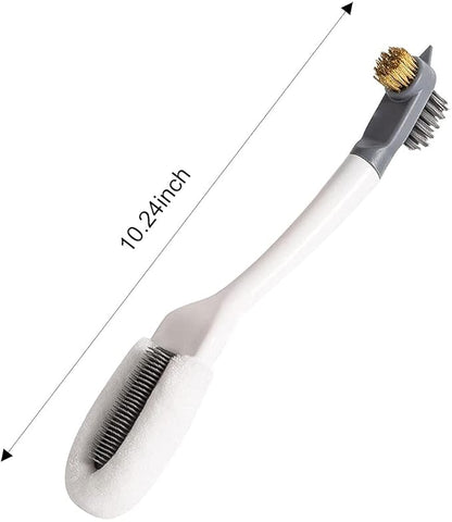 3-in-1 Shoe Scrubber – Long Handle, Hard Bristles for Sneakers, Boots, Suede – Unisex