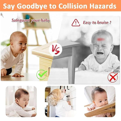 SoftGuard 6.6ft Clear Silicone Baby Proofing Protector Strip – Self-Adhesive Furniture Corner & Edge Protector for Safe Baby Spaces