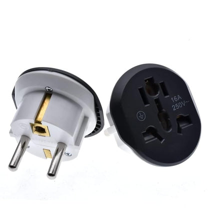 16A 250V EU Converter Universal EU Plug AU US UK CN to EU Adapter European Travel Adapter Socket