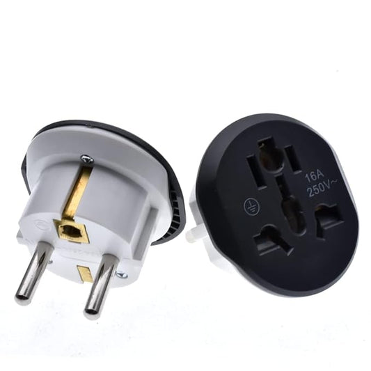 16A 250V EU Converter Universal EU Plug AU US UK CN to EU Adapter European Travel Adapter Socket