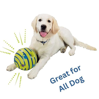Interactive Dog Toys Ball Giggle Squeaky Ball Dog Toys - (Giggle Ball, Large 5.5inch) Medium and Large Breeds, Helps Keep Dogs Happy, Healthy