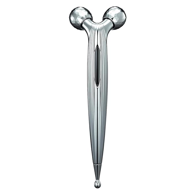 Roller Massager for Face | Chrome Ball Facial Massager for Toning, Lifting & Contouring | Natural Skincare Tool for Radiant Skin