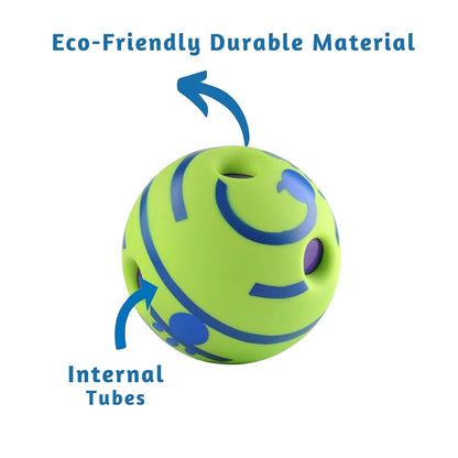 Interactive Dog Toys Ball Giggle Squeaky Ball Dog Toys - (Giggle Ball, Large 5.5inch) Medium and Large Breeds, Helps Keep Dogs Happy, Healthy