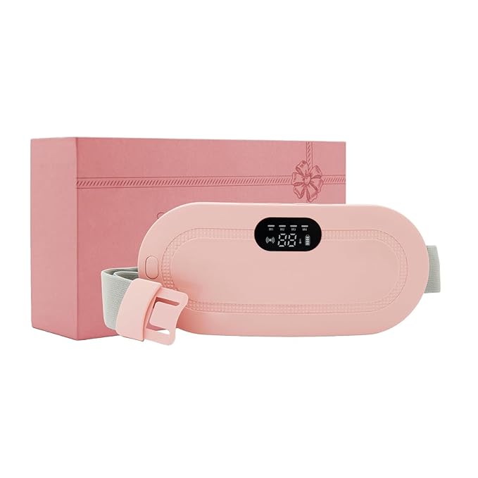 Period Pain Relief Heating Belt | Rechargeable Electric Heat Pad for Menstrual Cramps | Soft, Adjustable, Portable Design