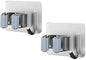 Wall Mounted Mop and Broom Holder - No Drilling Stainless Steel Organizer Rack for Home & Kitchen (Silver, Pack of 2)