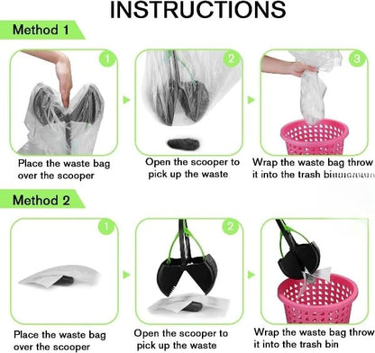 Folding Dog Poop Scooper, Pet Waste Potty Picker, Large, 24 Inches, Color May Vary