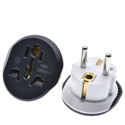 16A 250V EU Converter Universal EU Plug AU US UK CN to EU Adapter European Travel Adapter Socket