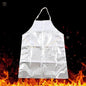 SHYAM DYNAMIC GROUP Heat Resistant Apron, 1000℃ Heat Resistant Aluminum Foil Apron High Temperature Resistant Working Apron, Lace Up Safety Work Apron for Welding Cooking BBQ
