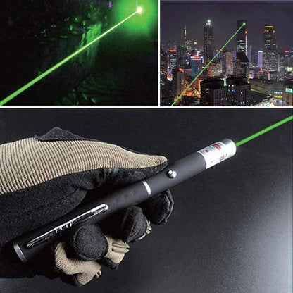 Ultra Powerful Green Laser Pointer Pen – 2000m Long Range Beam with Adjustable Star Cap for Presentations & Design Effects