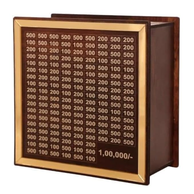 Wooden Piggy Bank with Lock for Kids & Adults – Carved Money Box, Smart Coin Saver, Donation & Savings Bank, Mini Money Safe with Number Engraving
