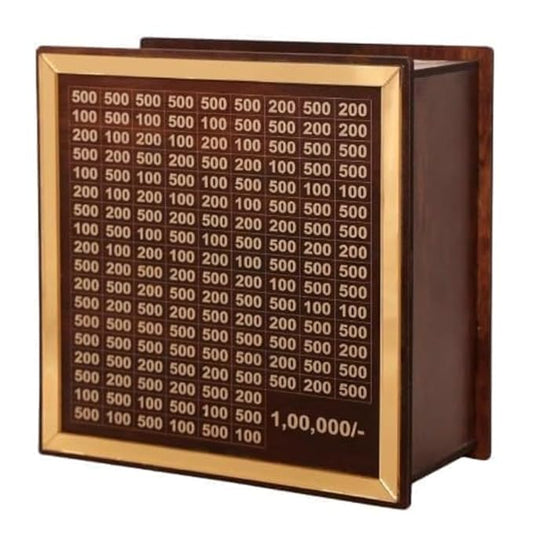 Wooden Piggy Bank with Lock for Kids & Adults – Carved Money Box, Smart Coin Saver, Donation & Savings Bank, Mini Money Safe with Number Engraving