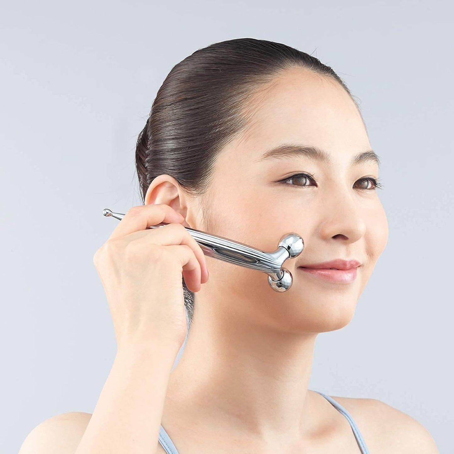 Roller Massager for Face | Chrome Ball Facial Massager for Toning, Lifting & Contouring | Natural Skincare Tool for Radiant Skin