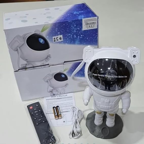 Astronaut Projector with Remote – Nebula Night Light for Kids & Adults, 360° Rotation, Timer Function for Bedroom, Home, or Party Use