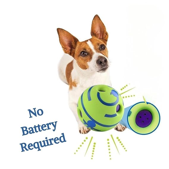 Interactive Dog Toys Ball Giggle Squeaky Ball Dog Toys - (Giggle Ball, Large 5.5inch) Medium and Large Breeds, Helps Keep Dogs Happy, Healthy