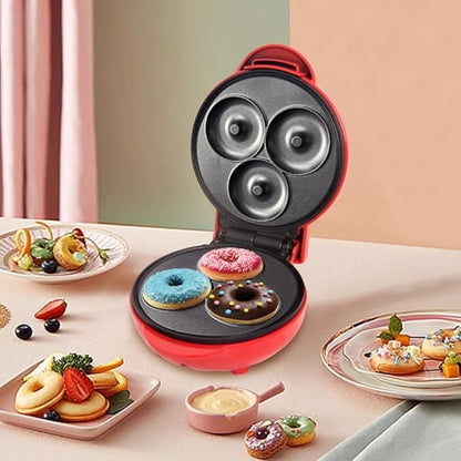 Mini Donut Maker Machine | Non-Stick Electric Donut Press | Fast Baking with Double-Sided Heating Plates