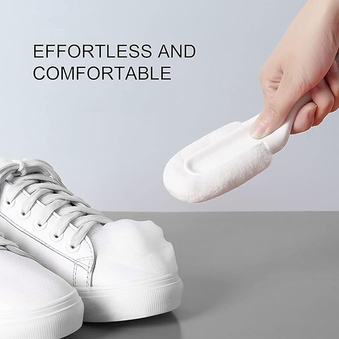 3-in-1 Shoe Scrubber – Long Handle, Hard Bristles for Sneakers, Boots, Suede – Unisex