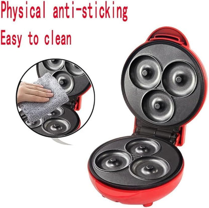 Mini Donut Maker Machine | Non-Stick Electric Donut Press | Fast Baking with Double-Sided Heating Plates