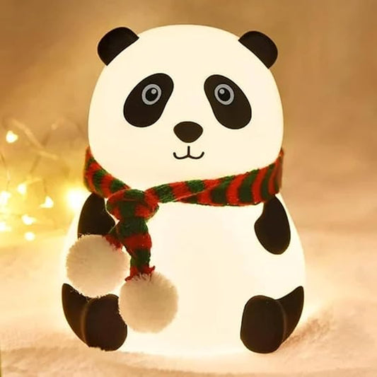 Silicone Panda Night Lamp for Kids – Color Changing LED Nursery Light, BPA-Free, Tap Control, Soft & Safe for Baby Room