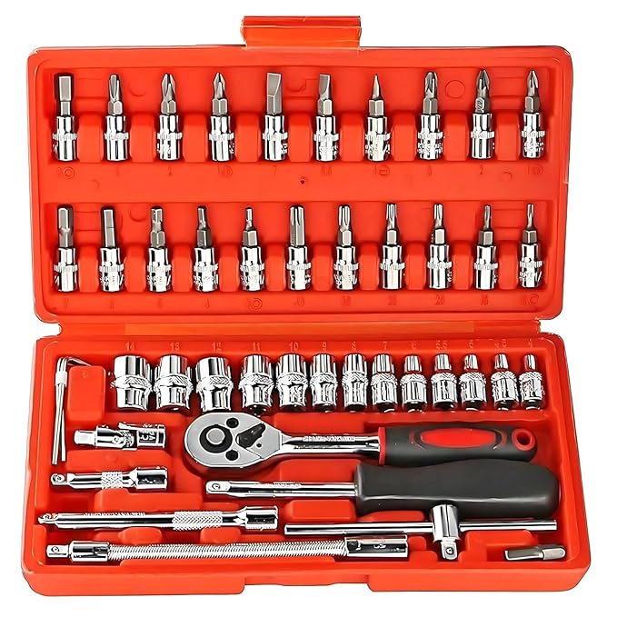 46-Piece Interchangeable Multipurpose Mini Screwdriver Set – Magnetic Bits, Reversible Handle, and Premium Repair Tools Kit