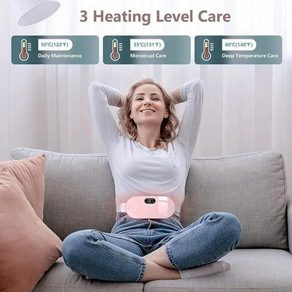 Period Pain Relief Heating Belt | Rechargeable Electric Heat Pad for Menstrual Cramps | Soft, Adjustable, Portable Design