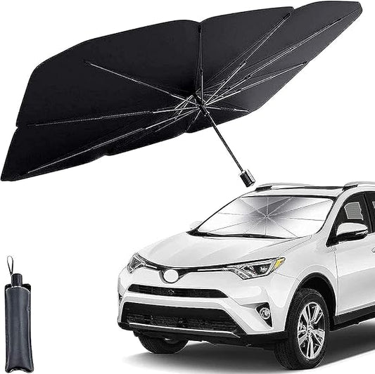 Car Windshield Sunshade Umbrella – Foldable Front Window Cover for Sun Protection & Heat Block, Universal Fit for Most Vehicles
