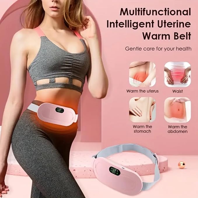 Period Pain Relief Heating Belt | Rechargeable Electric Heat Pad for Menstrual Cramps | Soft, Adjustable, Portable Design
