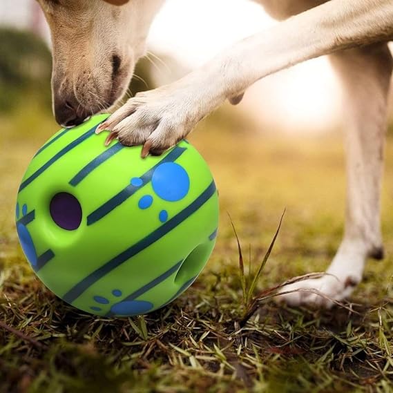 Interactive Dog Toys Ball Giggle Squeaky Ball Dog Toys - (Giggle Ball, Large 5.5inch) Medium and Large Breeds, Helps Keep Dogs Happy, Healthy