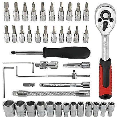 46-Piece Interchangeable Multipurpose Mini Screwdriver Set – Magnetic Bits, Reversible Handle, and Premium Repair Tools Kit